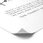 In Lieu Of Favors Wedding Sign Poster (Hoek)