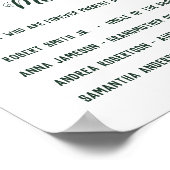 In Lieve Herinnering Groene Plant Eucalyptus Trouw Poster (Hoek)