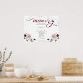 In Lieve Herinnering Herdenking Gebed Trouwkaart T Poster (Keuken)