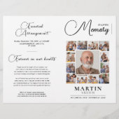 In Lieve Herinnering Overlijdensbericht Fotocollag Flyer (Voorkant)