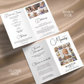 In Lieve Herinnering Overlijdensbericht Fotocollag Flyer