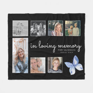 In Loating Memory Photo Family Memorial Fleece Deken