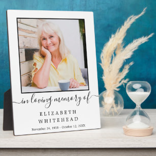 In Loating Memory Photo Simple Memorial Plaque Fotoplaat