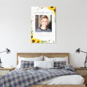 In Loating Memory Photo Sunflower Memorial Canvas Afdruk (Insitu (Slaapkamer))