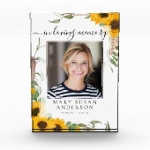 In Loating Memory Photo Sunflower Memorial Fotoblokken (Voorkant)