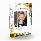 In Loating Memory Photo Sunflower Memorial Fotoblokken (Links)