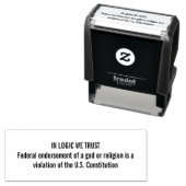 IN LOGICA VERTROUWEN WE OP Zelfinkkend Rubber Stam Zelfinktende Stempel (In situ)