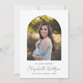 In Loing Memory Arch Lijst Photo Funeral Memorial Kaart (Voorkant)