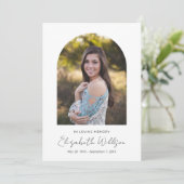 In Loing Memory Arch Lijst Photo Funeral Memorial Kaart (Staand voorkant)