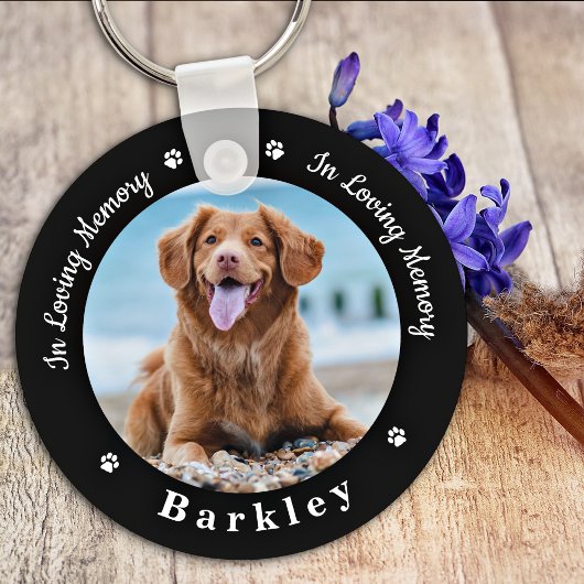 In Loing Memory Dog Loss 2 Photo Pet Memorial Sleutelhanger