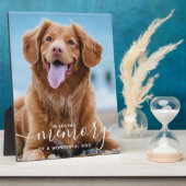 In Loing Memory Dog Memorial Photo Fotoplaat (Zijkant)