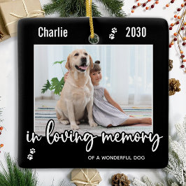In Loing Memory Dog Photo Pet Loss Pet Memorial Keramisch Ornament