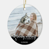In Loing Memory Dog Photo Pet Memorial Keramisch Ornament (Links)