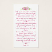 In Loing Memory Floral Photo Funeral Prayer Kaart (Achterkant)