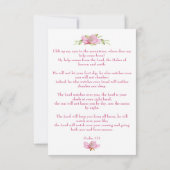 In Loing Memory Floral Photo Funeral Prayer Kaart (Achterkant)