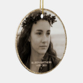 in Loing Memory Foto Wings Memorial Keramisch Ornament (Rechts)