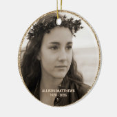 in Loing Memory Foto Wings Memorial Keramisch Ornament (Links)