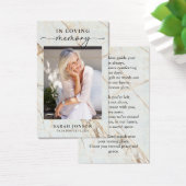 In Loing Memory Funeral Memorial Prayer Kaart (Bureau)