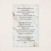 In Loing Memory Funeral Memorial Prayer Kaart (Achterkant)