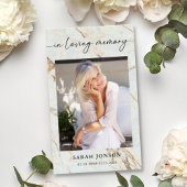 In Loing Memory Funeral Memorial Prayer Kaart