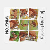 In Loing Memory Horse Memorial Photo Collage Fleece Deken (Voorkant (Horizontaal))