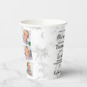 In Loing Memory Memorial Sympathie 3 Foto Funeral Papieren Bekers (Links)