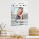 In Loing Memory Mountains Photo Memorial Poster (Keuken)