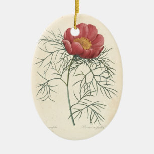 In Loing Memory Peony Custom Photo Memorial 1 Keramisch Ornament