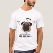 In Loing Memory Pet Angel Wings Photo Memorial T-shirt (Voorkant)