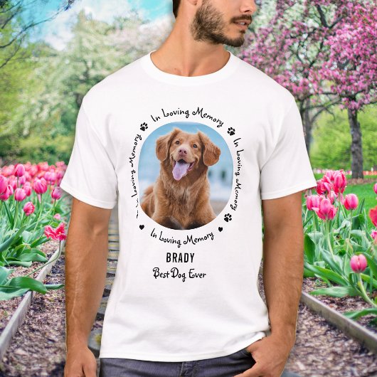 In Loing Memory Pet Loss Photo Pet Memorial T-Sh T-shirt