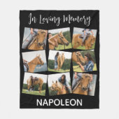 In Loing Memory Pet Memorial Horse Photo Collage Fleece Deken (Voorkant)