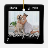 In Loing Memory Pet Memorial Photo Keramisch Ornament (Achterkant)