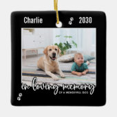 In Loing Memory Pet Memorial Photo Keramisch Ornament (Voorkant)