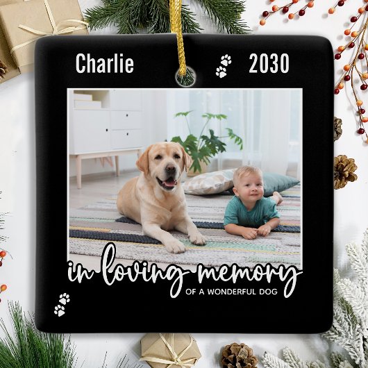 In Loing Memory Pet Memorial Photo Keramisch Ornament