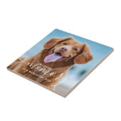 In Loing Memory Pet Memorial Photo Tegeltje (Zijkant)