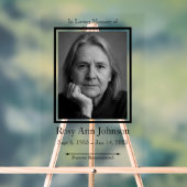 In Loing Memory Photo Funeral Memorial Board Acryl Bord (Neutraal)