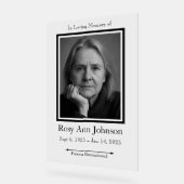 In Loing Memory Photo Funeral Memorial Board Acryl Bord (Hoek)