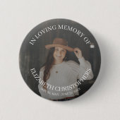 In Loing Memory Photo Funeral Memorial Button (Voorkant)