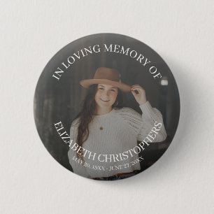 In Loing Memory Photo Funeral Memorial Button