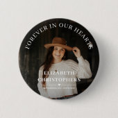 In Loing Memory Photo Funeral Memorial Button (Voorkant)