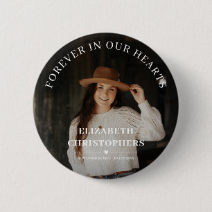 In Loing Memory Photo Funeral Memorial Button