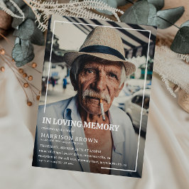 In Loing Memory Photo Funeral Memorial Kaart