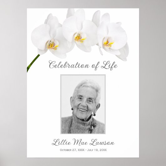 In Loing Memory Photo Memorial Funeral Poster (Voorkant)