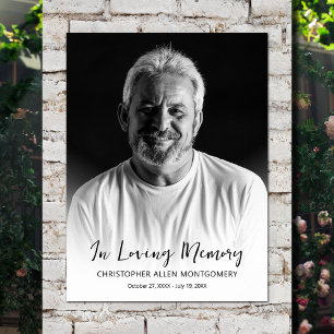 In Loing Memory Photo Memorial Funeral Poster