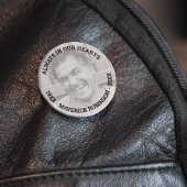 In Loing Memory Photo Memorial Funeral Ronde Button 7,6 Cm