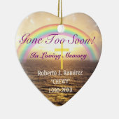 In Loing Memory Rainbow Memorial Keepomwille Keramisch Ornament (Rechts)