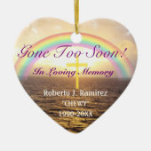 In Loing Memory Rainbow Memorial Keepomwille Keramisch Ornament (Voorkant)