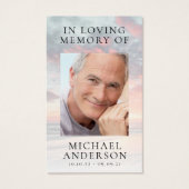 In Loing Memory Sunset Memorial Prayer Kaart (Voorkant)