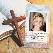 In Loing Memory Sunset Memorial Prayer Kaart