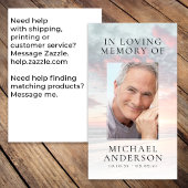 In Loing Memory Sunset Memorial Prayer Kaart